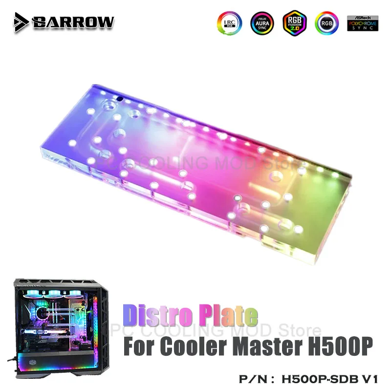 Barrow Distro plate для Cooler Master H500P чехол шасси, дефлектор водной дорожки с водяным охлаждением 5 в MB SYNC H500P-SDB V1
Barrow Distro plate для Cooler Master H500P чехол шасси, дефлектор водной дорожки с водяным охлаждением 5 в MB SYNC H500P-SDB V1