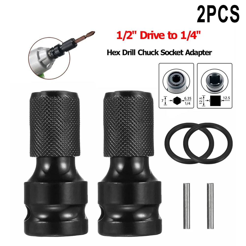 1/2" To 1/4" Socket Adapters Rings Pins Set Chrome Vanadium Steel Converts Pneumatic Power Impact Wrench Into Drill Power Tool
1/2" To 1/4" Socket Adapters Rings Pins Set Chrome Vanadium Steel Converts Pneumatic Power Impact Wrench Into Drill Power Tool