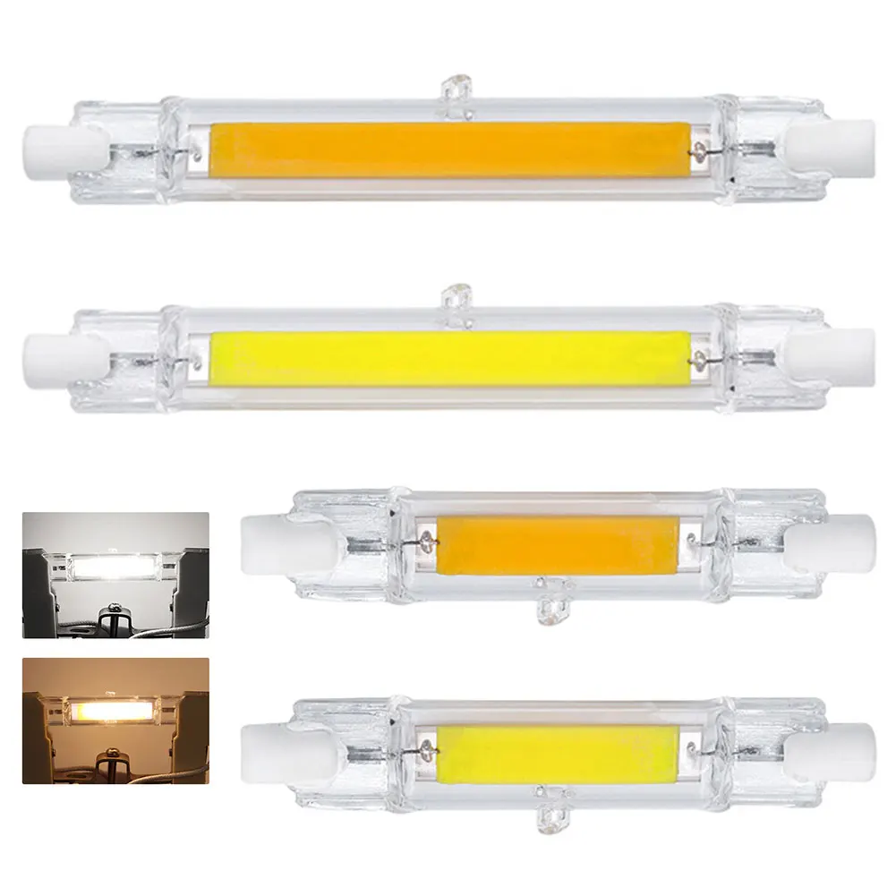 

118mm 78mm 8W 16W Tube LED R7S Glass Dimmable COB Replace Lamp Bulb Lights Halogen Light Spotlight 220-240V Lamp Cool White