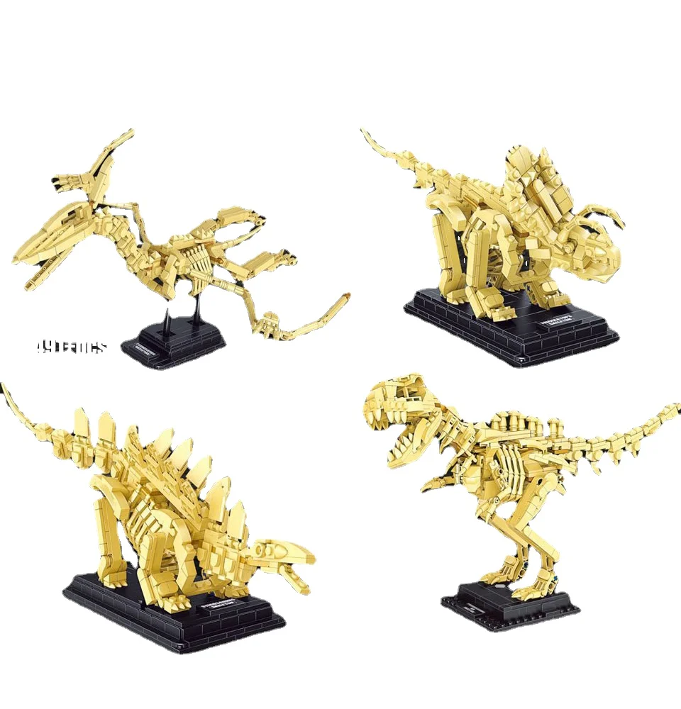 New 4 Style Dinosaur Skeleton Jurassic Park Dinosaur World Skeleton Model Building Blocks MOC Animals Bricks Kids Toys
New 4 Style Dinosaur Skeleton Jurassic Park Dinosaur World Skeleton Model Building Blocks MOC Animals Bricks Kids Toys