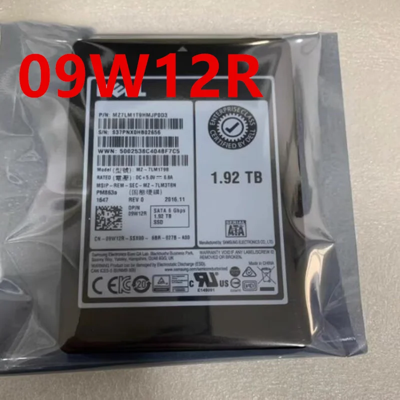 Оригинальный Новый твердотельный накопитель для DELL R730 R740 1,92 ТБ 2,5 дюйма SATA SSD для 9W12R 09W12R
Оригинальный Новый твердотельный накопитель для DELL R730 R740 1,92 ТБ 2,5 дюйма SATA SSD для 9W12R 09W12R