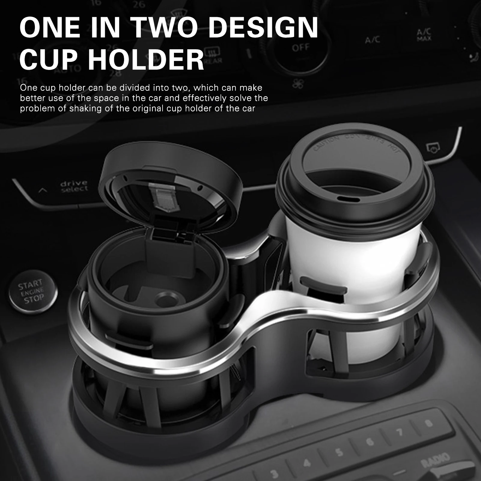 Multifunctional Car Cup Holder Expander Adapter 2 In 1 Design For Bottles Cups With 2 Storage Area Cup Holder Durable Universal
Multifunctional Car Cup Holder Expander Adapter 2 In 1 Design For Bottles Cups With 2 Storage Area Cup Holder Durable Universal
