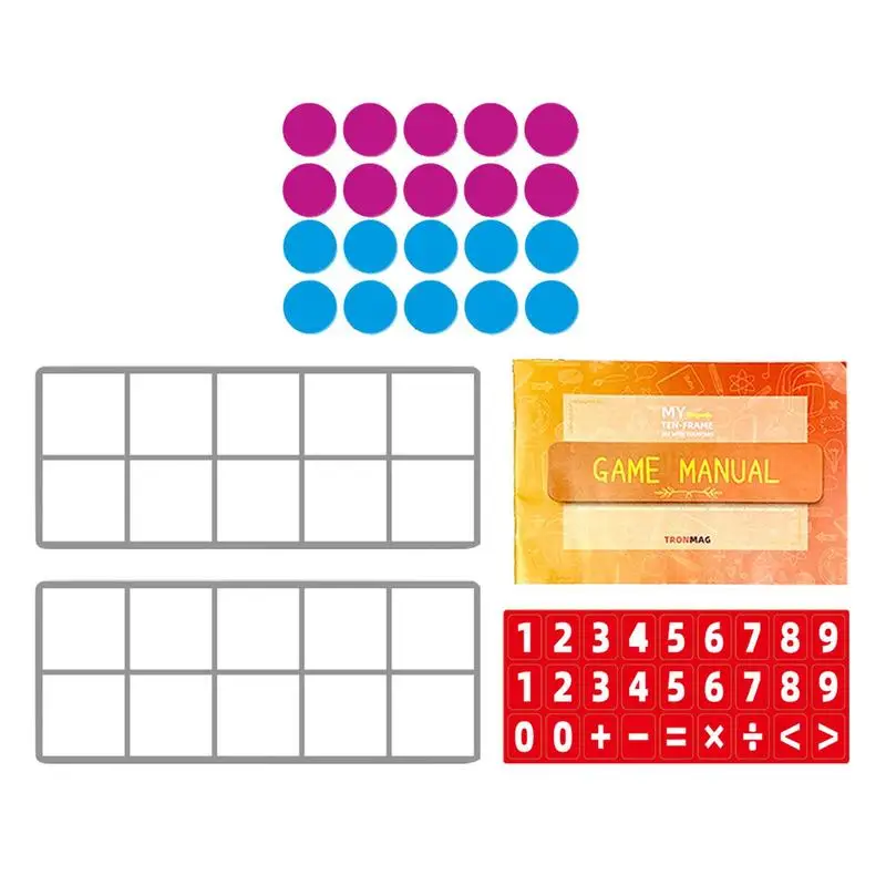 Большой набор разноцветных математических игрушек, 10 рамок
Большой набор разноцветных математических игрушек, 10 рамок