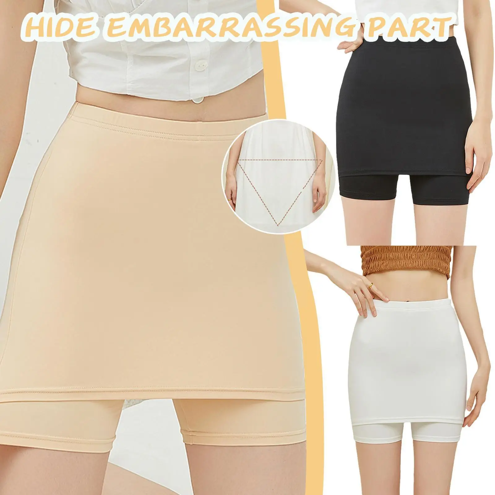 Women Double Layer High Waist Safety Pants Boxer Summer Anti-glare Pants Thin Elastic Hip Skirts Pants Fit Lifting Seamless P0G3
Women Double Layer High Waist Safety Pants Boxer Summer Anti-glare Pants Thin Elastic Hip Skirts Pants Fit Lifting Seamless P0G3