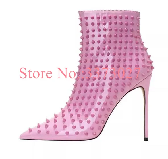 Женские ботильоны с заклепками розового цвета, привлекательные женские короткие ботинки на тонком каблуке-шпильке, модная женская обувь большого размера, быстрая доставка
Женские ботильоны с заклепками розового цвета, привлекательные женские короткие ботинки на тонком каблуке-шпильке, модная женская обувь большого размера, быстрая доставка