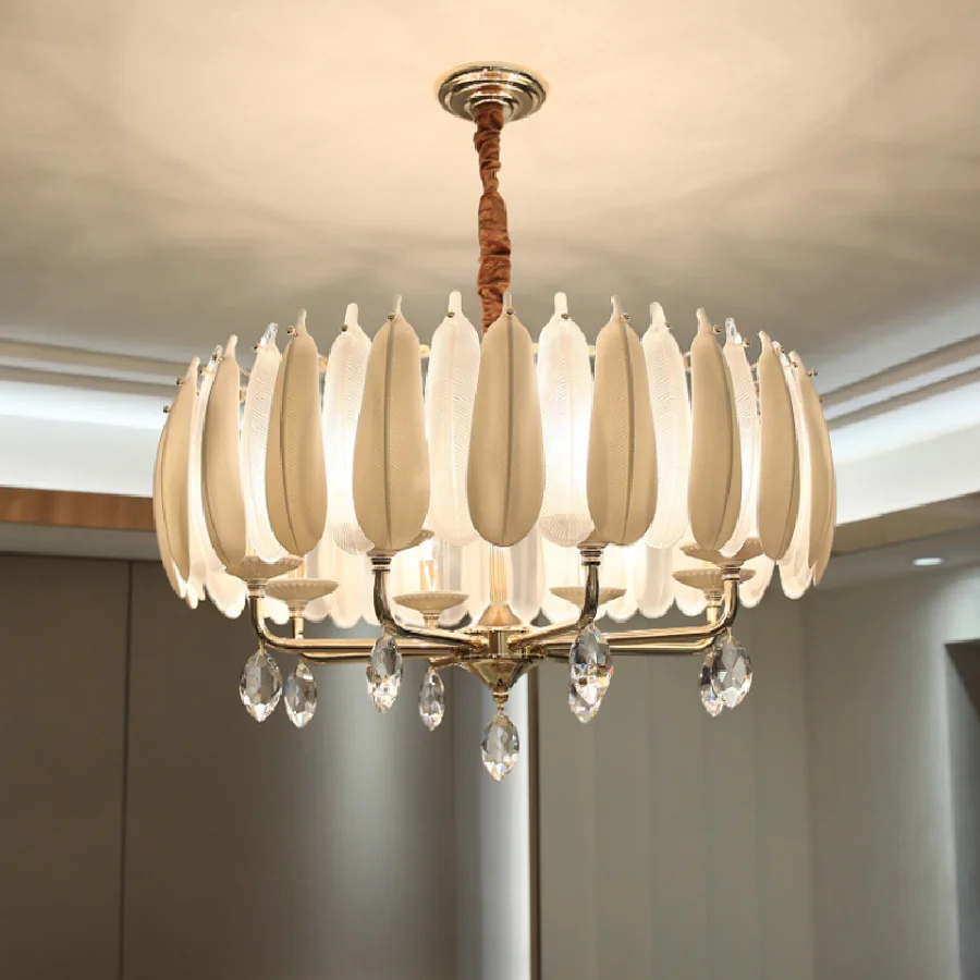 Modern Ceramic Glass Feather Art Led Pendant Lights Lustre Bedroom Children's Room Indoor Lighting Lamp Hanging Light Fixture
Modern Ceramic Glass Feather Art Led Pendant Lights Lustre Bedroom Children's Room Indoor Lighting Lamp Hanging Light Fixture