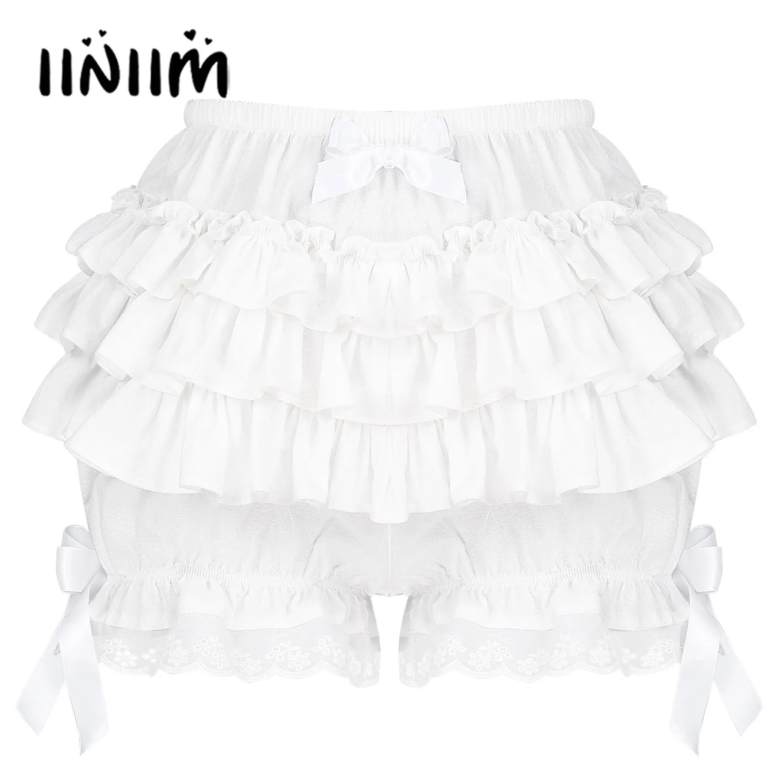 Womens Vintage Victorian Pumpkin Shorts Lace Trim Layered Ruffle Lolita Bloomers Bowknot Frilly Panties Solid Color Shorts
Womens Vintage Victorian Pumpkin Shorts Lace Trim Layered Ruffle Lolita Bloomers Bowknot Frilly Panties Solid Color Shorts