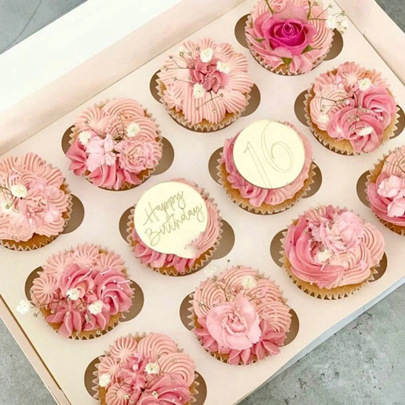 10pc Ins New Gold Happy Birthday Cupcake Topper Acrylic Rose Gold Circle Cake Topper for Birthday Party Dessert Cake Decorations
10pc Ins New Gold Happy Birthday Cupcake Topper Acrylic Rose Gold Circle Cake Topper for Birthday Party Dessert Cake Decorations
