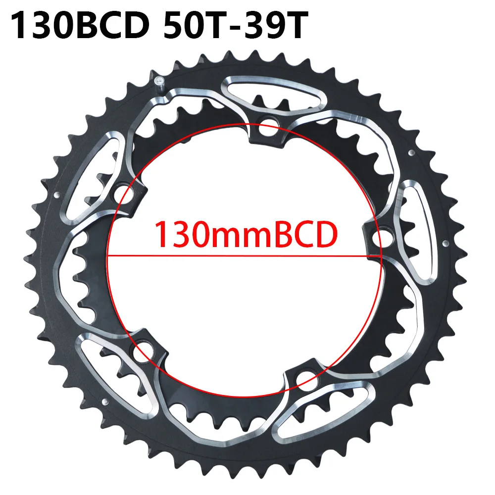 130 BCD Double Chainring 39/50T Road Bike Chain Ring Aluminum Alloy 10/11 Speed Folding Bicycle Chainwheel Disc 2*10/11 Crankset
130 BCD Double Chainring 39/50T Road Bike Chain Ring Aluminum Alloy 10/11 Speed Folding Bicycle Chainwheel Disc 2*10/11 Crankset