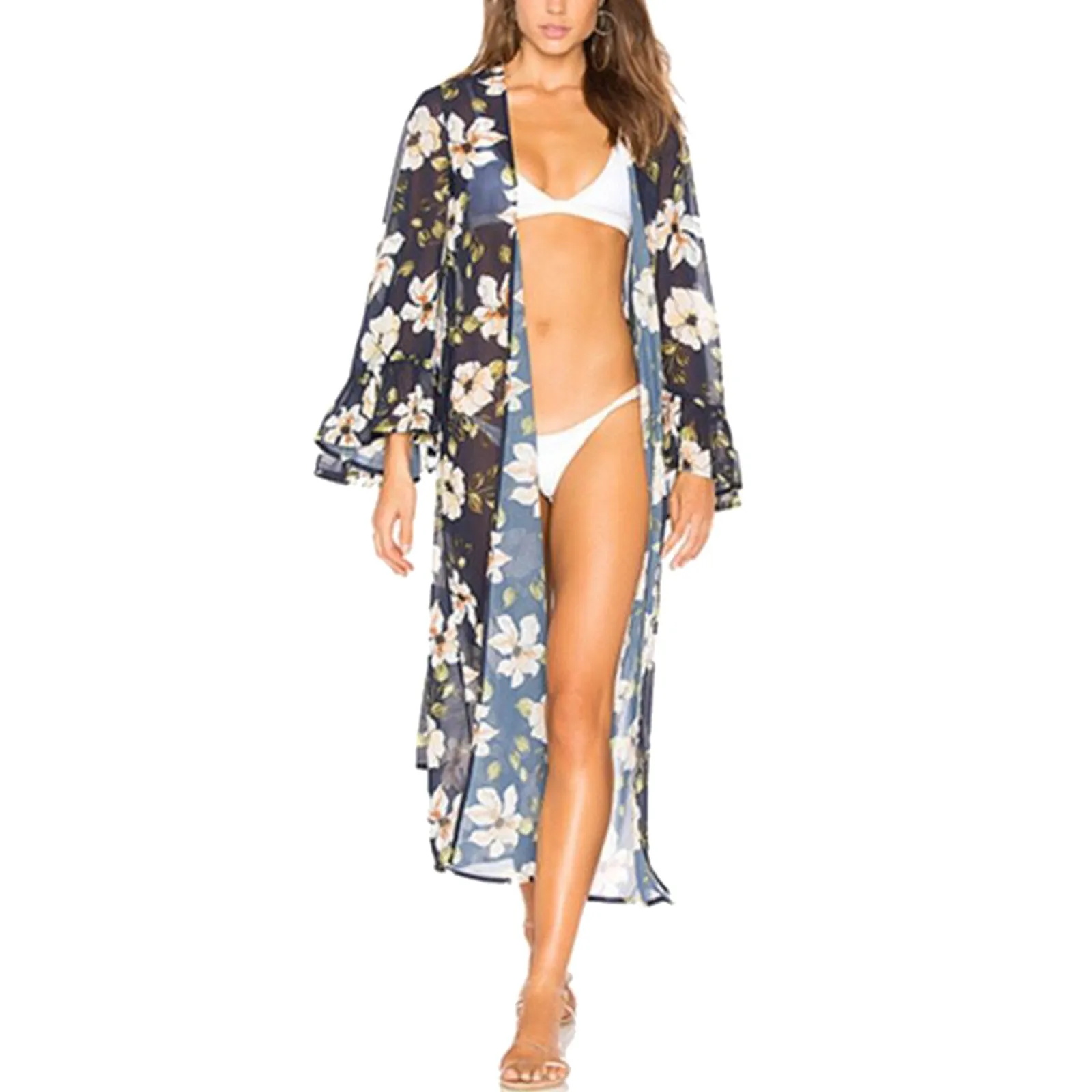 Женское цветочное кимоно, кардиган, Платье макси с открытой передней частью, свободное пляжное платье, купальник, накидка для одежды, кардиган для женщин
Женское цветочное кимоно, кардиган, Платье макси с открытой передней частью, свободное пляжное платье, купальник, накидка для одежды, кардиган для женщин