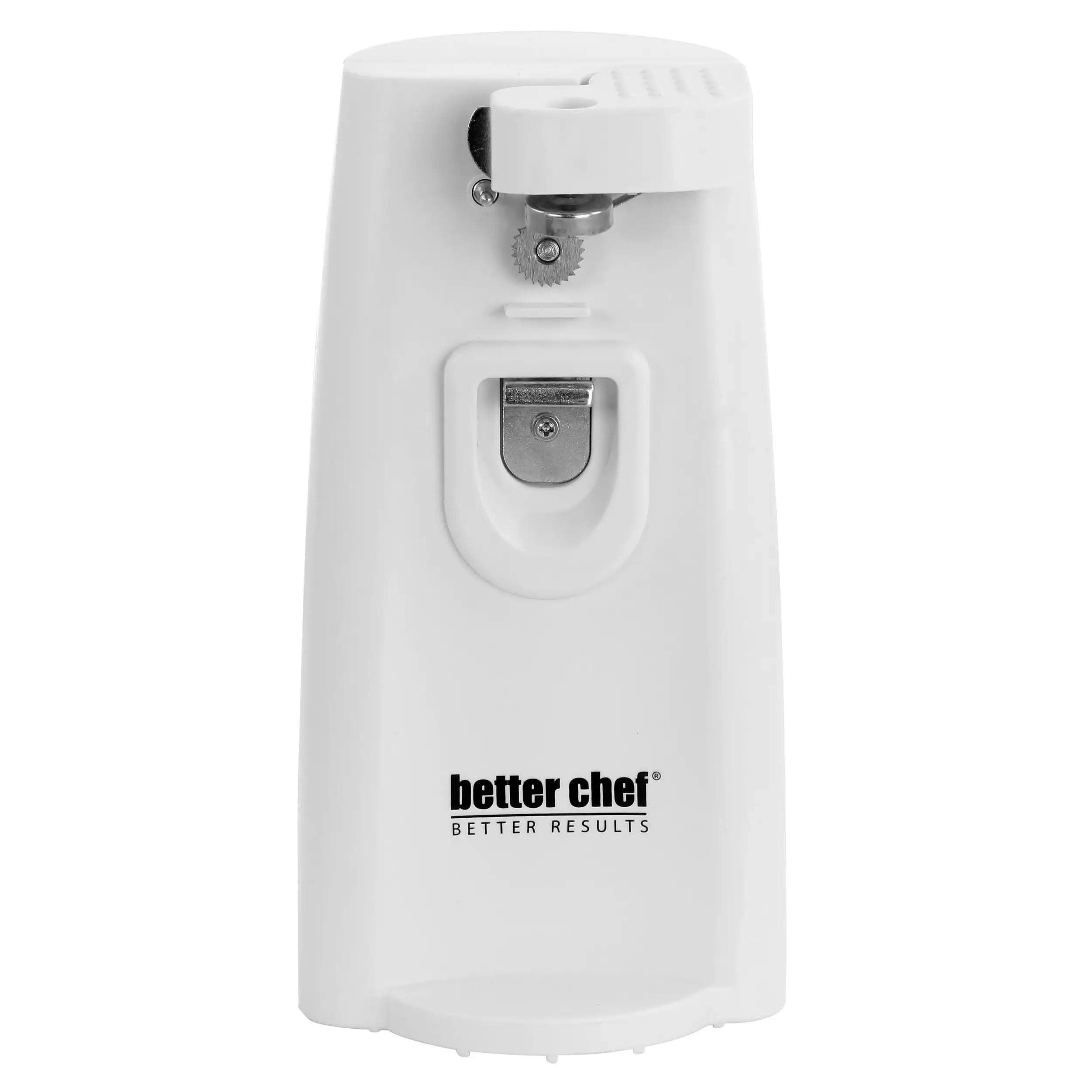 Deluxe Can Opener with Built in Knife Sharpener and Bottle Opener in White
Deluxe Can Opener with Built in Knife Sharpener and Bottle Opener in White