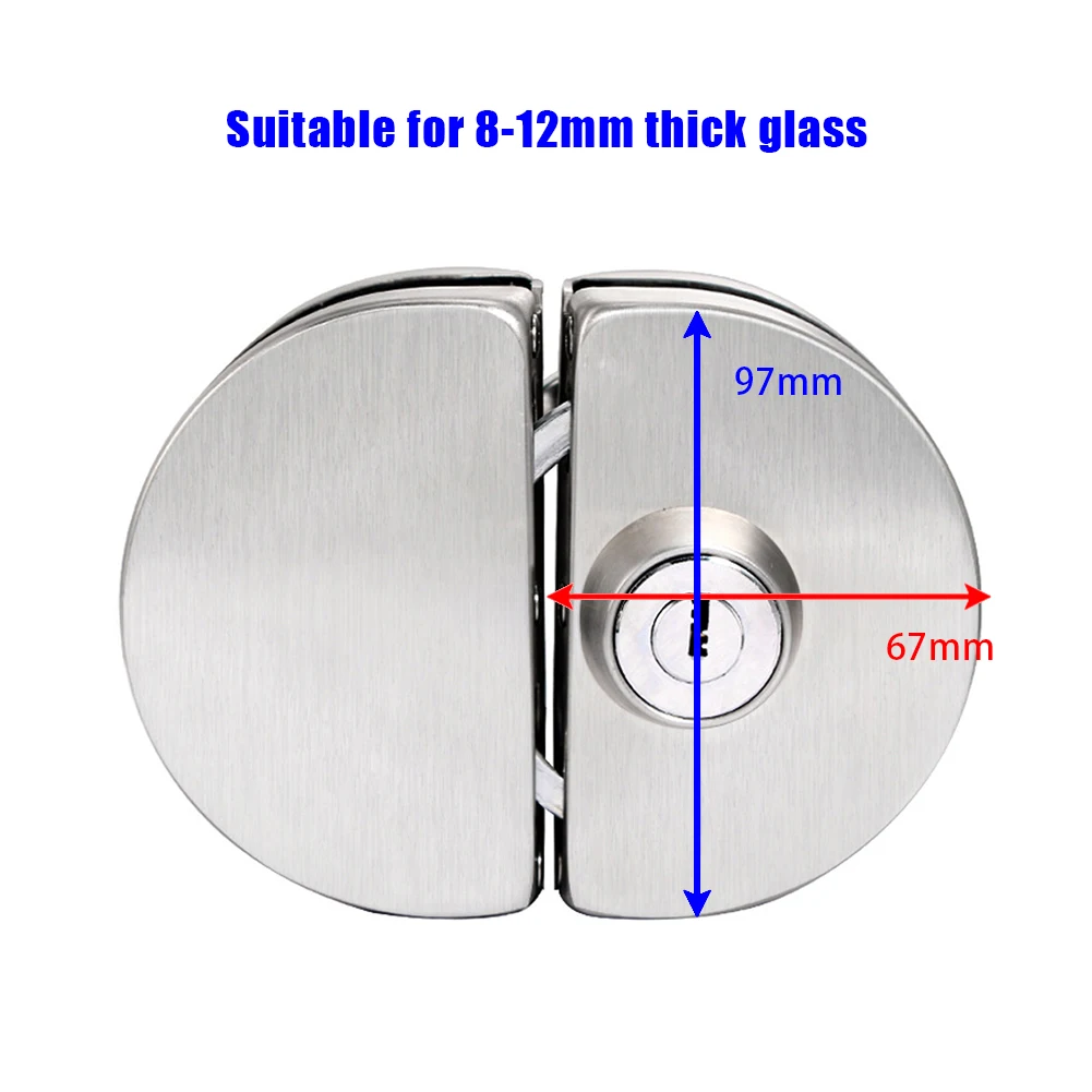 Lock Glass Door Lock For 8-12mm Thickness Frameless Double Swing Or Sliding Toughened Glass Door Glass Door Lock Silver Lock Set
Lock Glass Door Lock For 8-12mm Thickness Frameless Double Swing Or Sliding Toughened Glass Door Glass Door Lock Silver Lock Set