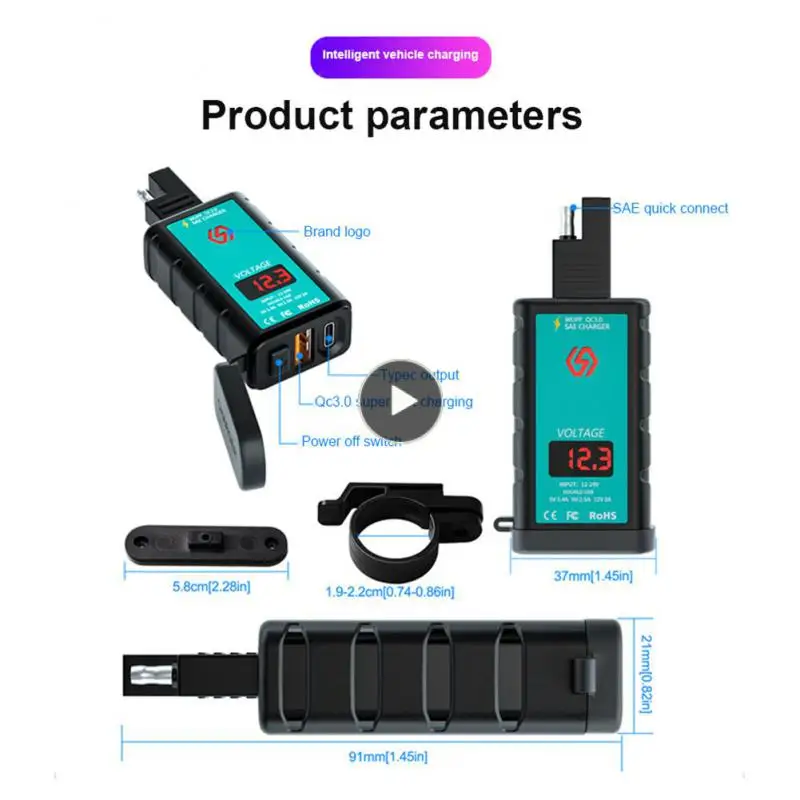 Pd Fast Charge Waterproof Dual Usb Charger Two Installation Methods Motorcycle Usb Charger Temperature Resistant Type-c 1.4mot
Pd Fast Charge Waterproof Dual Usb Charger Two Installation Methods Motorcycle Usb Charger Temperature Resistant Type-c 1.4mot