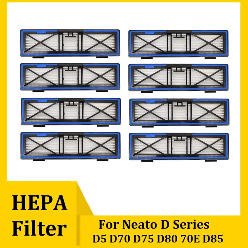 8Pcs Washable HEPA Filter Replacement For Neato Botvac Connected D Series D5 D70 D75 D80 70E D85
8Pcs Washable HEPA Filter Replacement For Neato Botvac Connected D Series D5 D70 D75 D80 70E D85