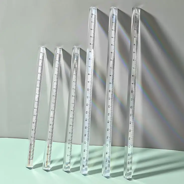 15cm Transparent Diamond Ruler Students Stationery Simple Triangular Rulers Kids Scale on Both Sides Measuring Tools
15cm Transparent Diamond Ruler Students Stationery Simple Triangular Rulers Kids Scale on Both Sides Measuring Tools