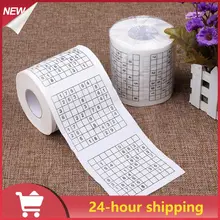 Hot 1 Roll 2 Ply Novelty Funny Number Sudoku Printed WC Bath Funny Soft Toilet Paper Tissue Wood Pulp 300 Bathroom Supplies Gift