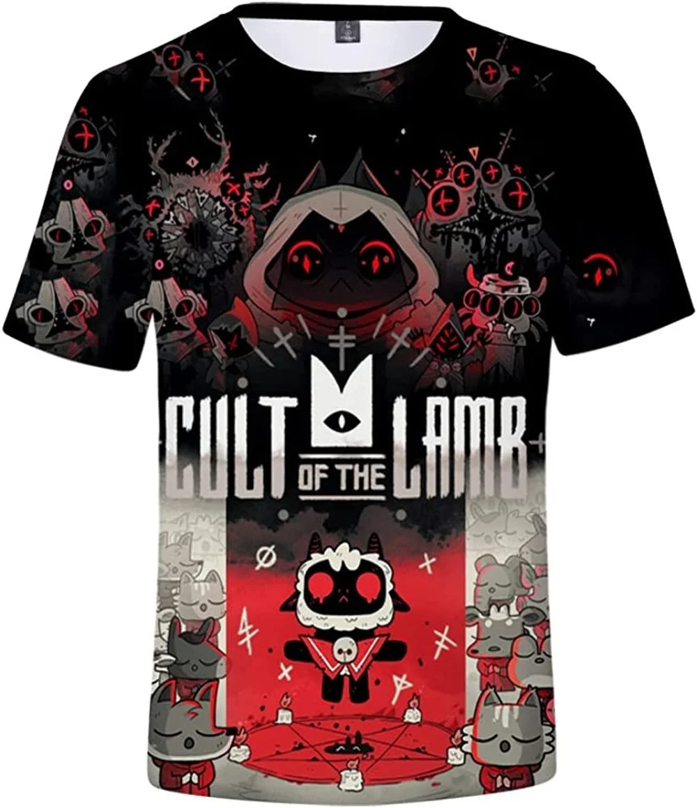 Cult Of The Lamb Tshirt 2022 Hot Game Crewneck Short Sleeve Tee Women Men T-shirt Harajuku Streetwear 3D Clothes
Cult Of The Lamb Tshirt 2022 Hot Game Crewneck Short Sleeve Tee Women Men T-shirt Harajuku Streetwear 3D Clothes