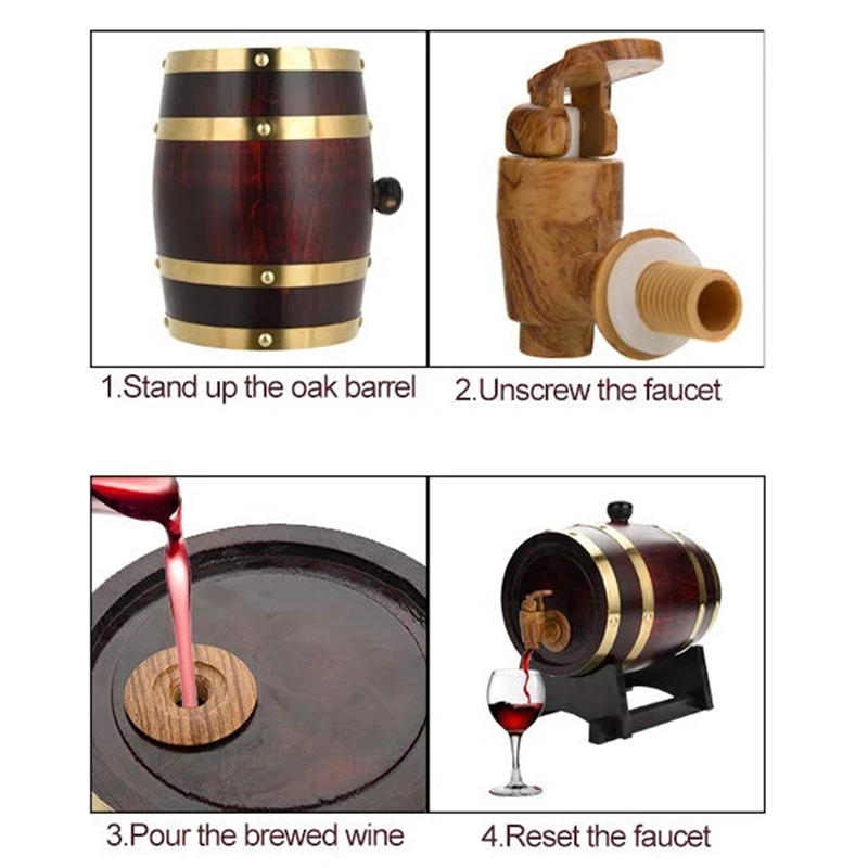New Oak Wine Barrel 1.5L Whiskey Barrel Dispenser For Fine Wine Brandy Beer Whiskey Oak Storage Barrel
New Oak Wine Barrel 1.5L Whiskey Barrel Dispenser For Fine Wine Brandy Beer Whiskey Oak Storage Barrel