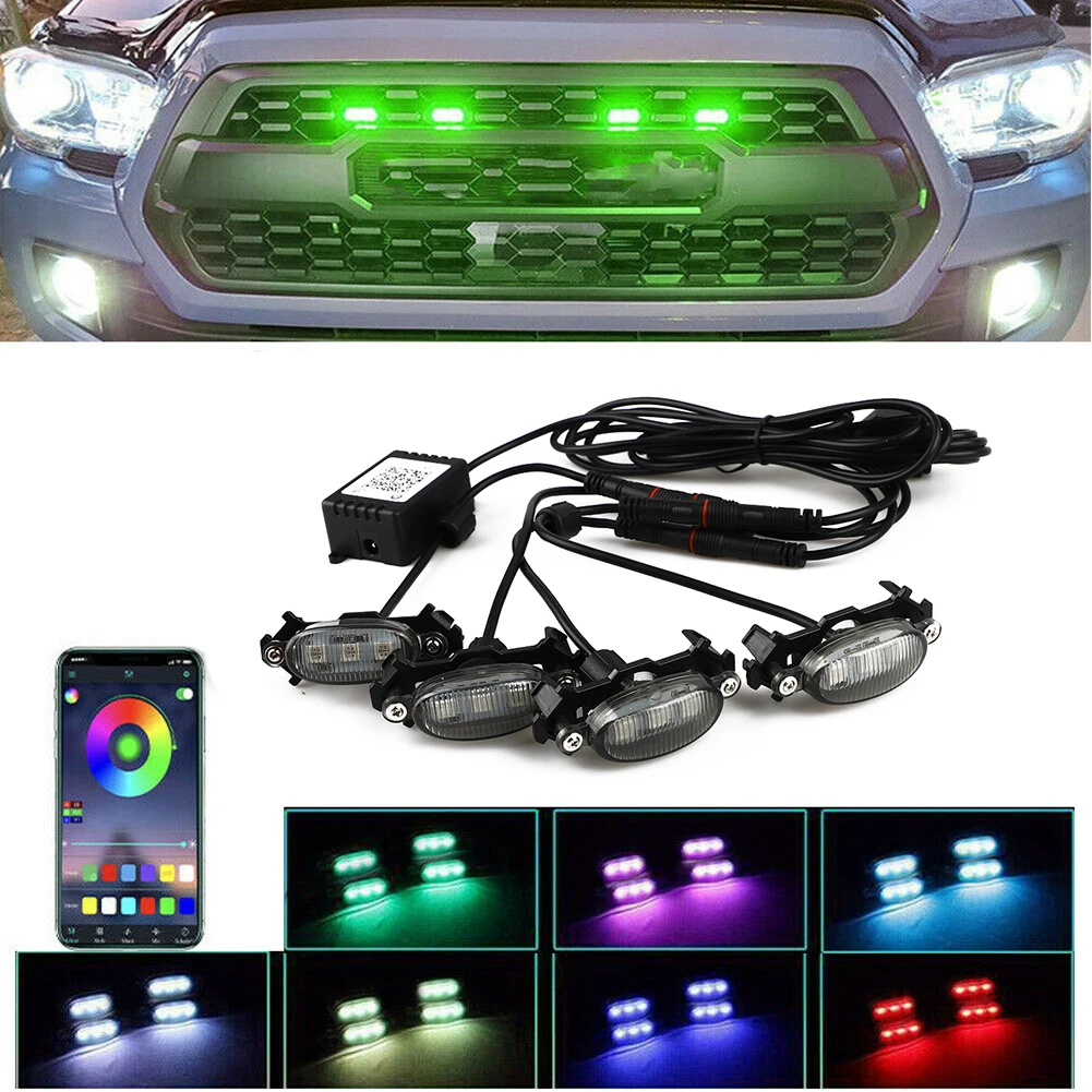 Car Grille LED Light For Toyota Ford F150 Raptor Style RGB Colorful Lamp Kit Wireless Bluetooth Control Light
Car Grille LED Light For Toyota Ford F150 Raptor Style RGB Colorful Lamp Kit Wireless Bluetooth Control Light