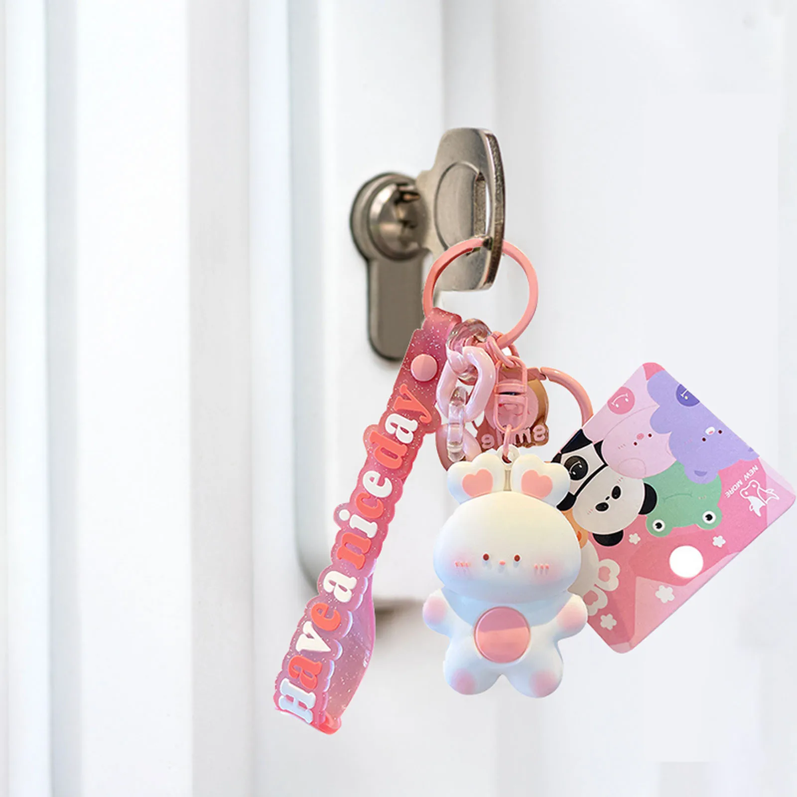 Creative Cute Series Car Key Chain Female Exquisite Bunny Bag Pendant Cartoon Heart Shaped Acrylic Blanks Key Holder for Car 
Creative Cute Series Car Key Chain Female Exquisite Bunny Bag Pendant Cartoon Heart Shaped Acrylic Blanks Key Holder for Car
