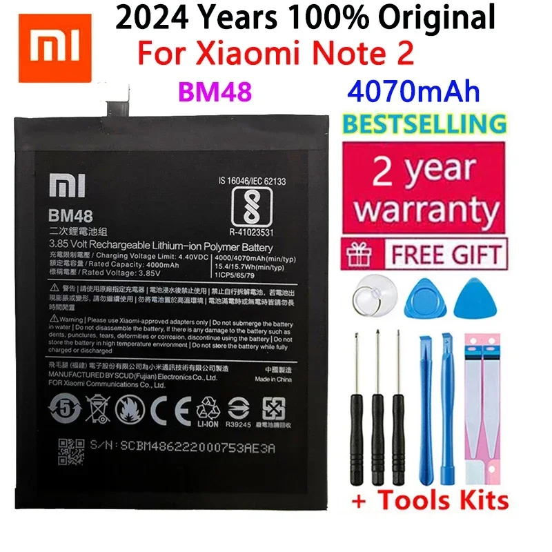 Оригинальный аккумулятор для телефона Xiao Mi на 2024 год BM48 Xiaomi Note 2 Note2