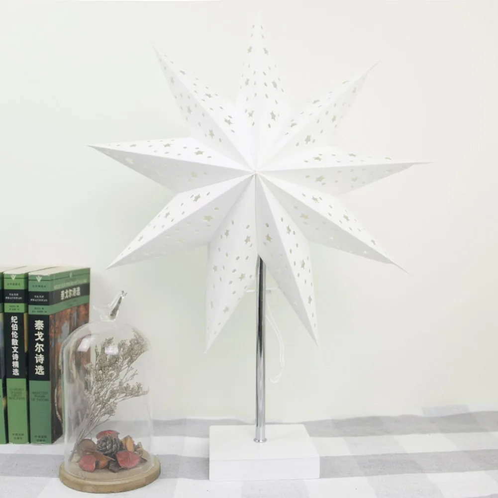 LED Desktop Decorative Light Papery Nine Pointed Star Reading Desk Lights Simple Assembly Festive Decorative Lights for Bar Mall
LED Desktop Decorative Light Papery Nine Pointed Star Reading Desk Lights Simple Assembly Festive Decorative Lights for Bar Mall