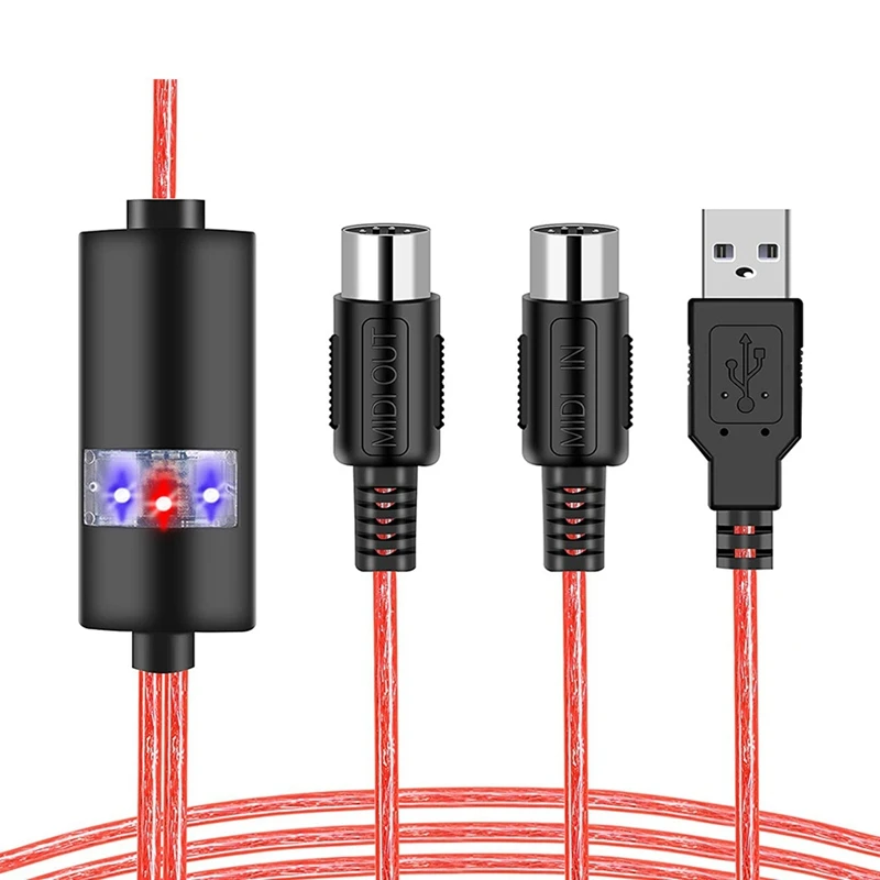 Кабель MIDI с USB-кабелем, переходник с MIDI на USB для подключения клавиатуры Piano к ПК/ноутбуку для редактирования и записи, 2 м
Кабель MIDI с USB-кабелем, переходник с MIDI на USB для подключения клавиатуры Piano к ПК/ноутбуку для редактирования и записи, 2 м