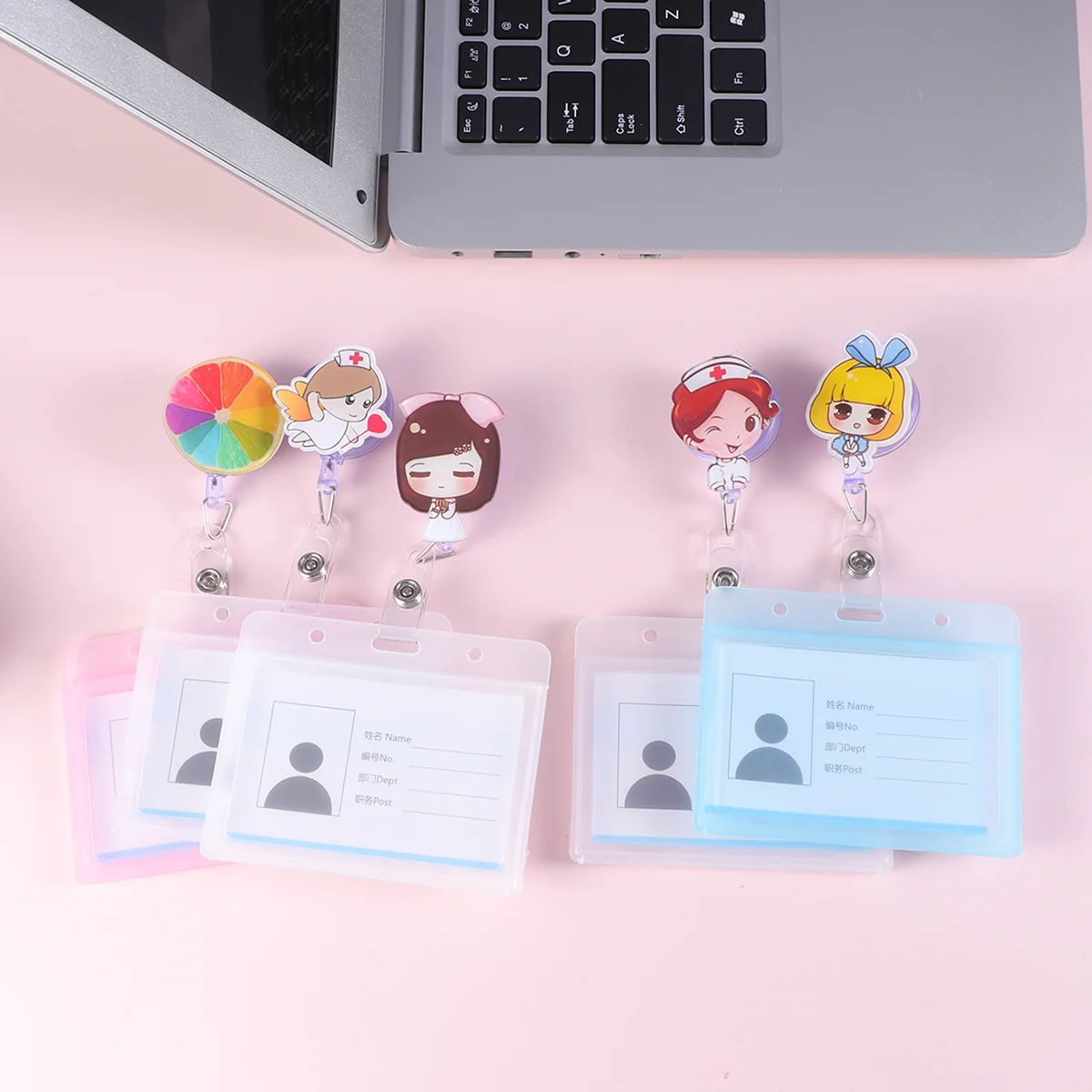 5 Pcs Cartoon Holder Badge Reel Cover Waterproof Set Lanyard for Nurse (Blue Skirt Girl + Blue Scrub, Orange + Pink Scrub,
5 Pcs Cartoon Holder Badge Reel Cover Waterproof Set Lanyard for Nurse (Blue Skirt Girl + Blue Scrub, Orange + Pink Scrub,