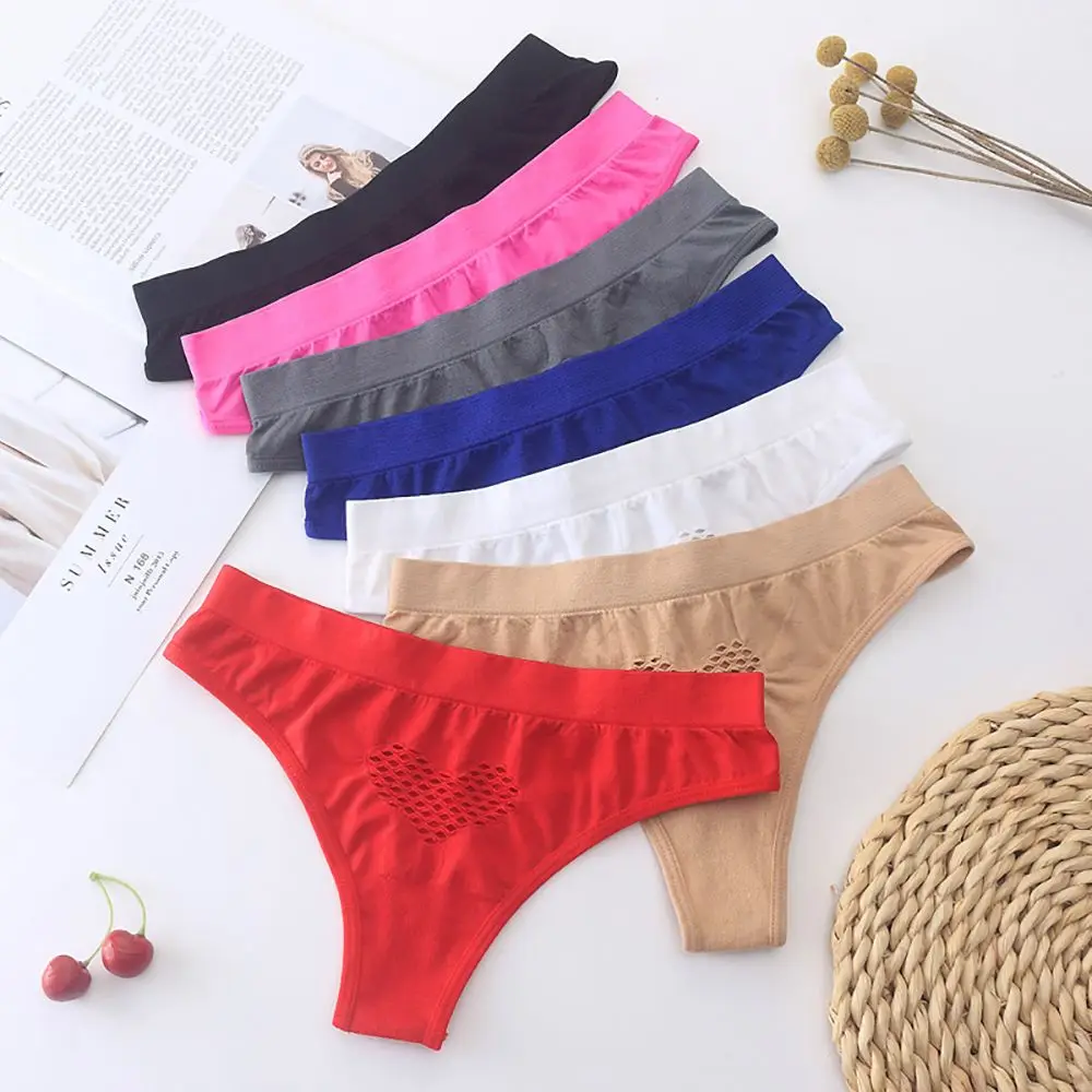 Soft Low-waist Hollow Solid Color Underpants Female Sexy Briefs Mesh Heart Panties Women Thong Female Lingerie
Soft Low-waist Hollow Solid Color Underpants Female Sexy Briefs Mesh Heart Panties Women Thong Female Lingerie