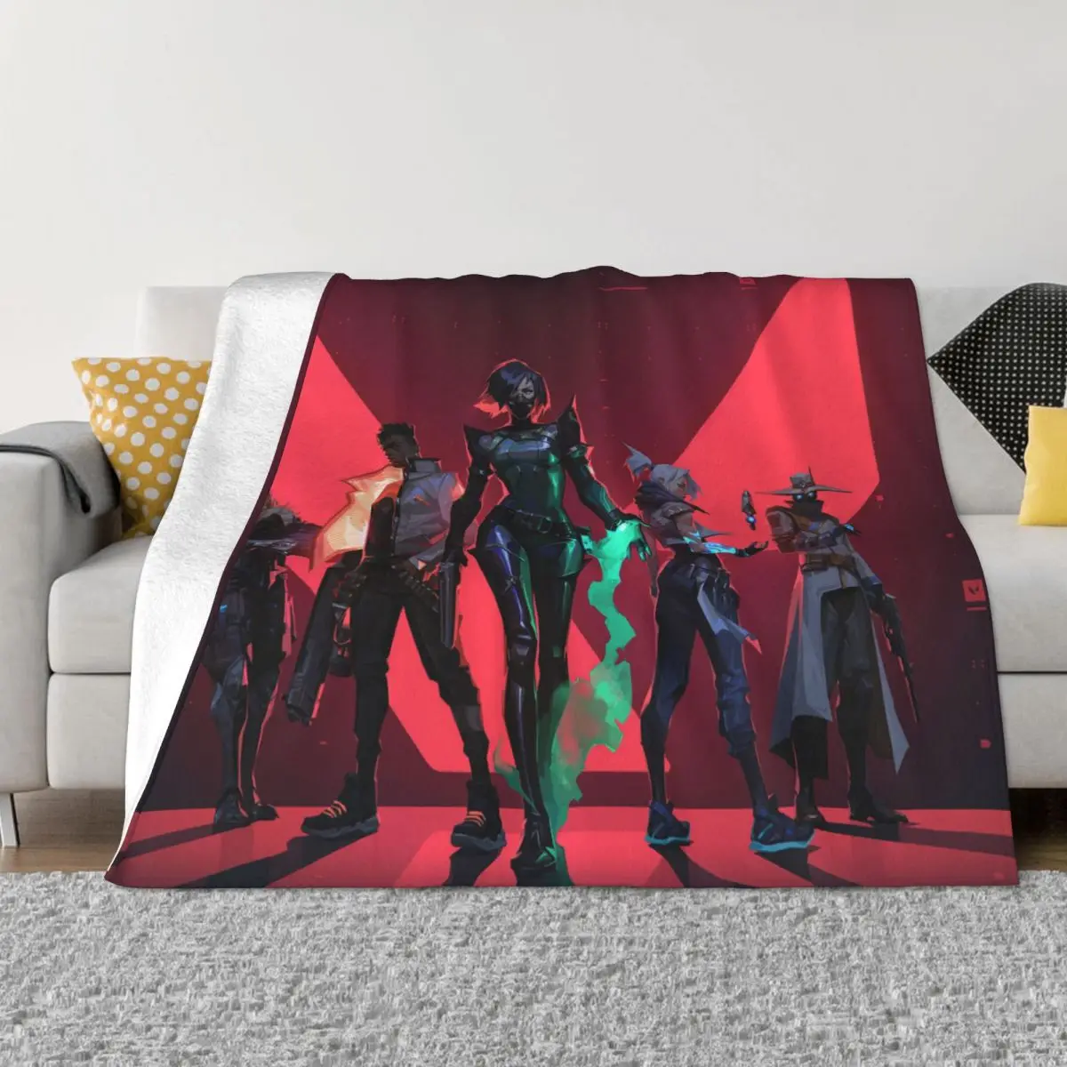Игровое одеяло Valorant, Фланелевое весенне-осеннее теплое постельное белье
Игровое одеяло Valorant, Фланелевое весенне-осеннее теплое постельное белье