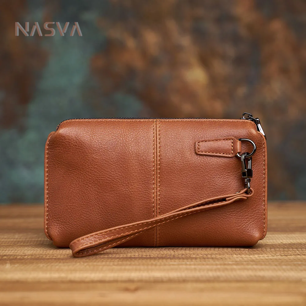 NASVA Men's Genuine Leather Clutch Bag Top Layer Cowhide Handbag Men's Casual Soft Leather Long Wallet Simple Mobile Phone Bag
NASVA Men's Genuine Leather Clutch Bag Top Layer Cowhide Handbag Men's Casual Soft Leather Long Wallet Simple Mobile Phone Bag