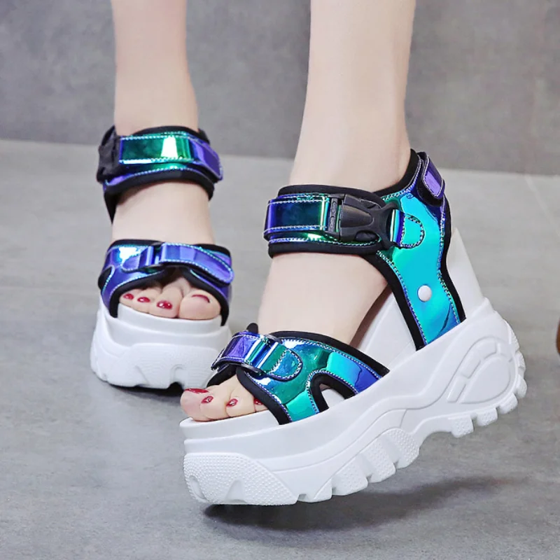 Women Sport Sandals Open-toed Platform Shoes Muffin Bottom Wedge Heels Shoes Height Increaming Female Buckle Beach Sandals
Women Sport Sandals Open-toed Platform Shoes Muffin Bottom Wedge Heels Shoes Height Increaming Female Buckle Beach Sandals