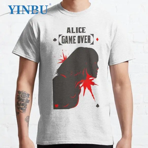 Лимитированный бренд alice game over унисекс YINBU, новинка 2023, футболка высокого качества, хлопковая Футболка с графическим рисунком 
Лимитированный бренд alice game over унисекс YINBU, новинка 2023, футболка высокого качества, хлопковая Футболка с графическим рисунком