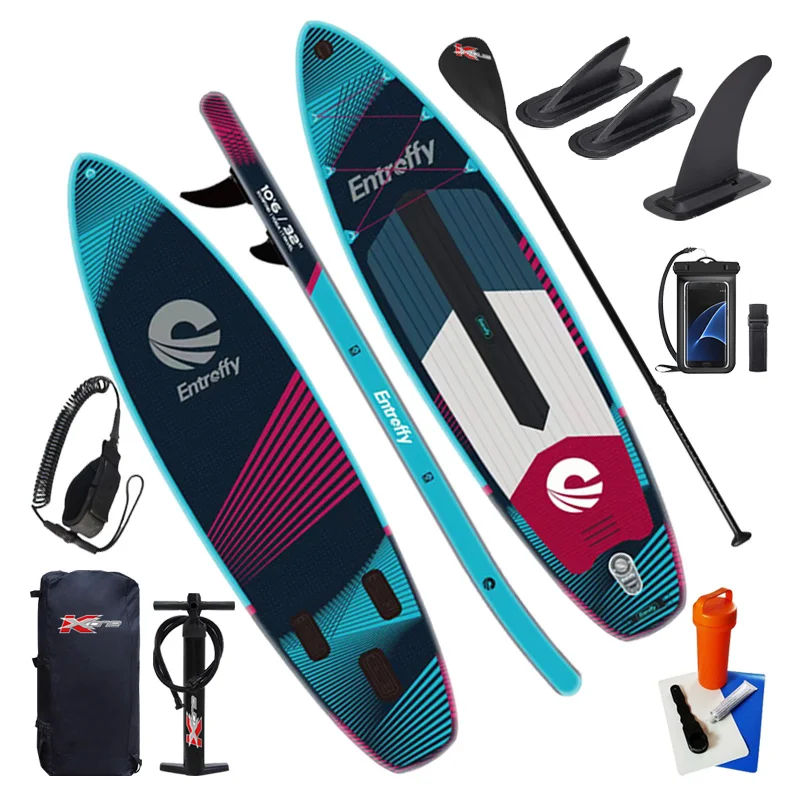 

Spatium Inflatable Stand Up Paddle Board Surfboard with Accessory Carry Bag Inflatable Board Non-slip Deck Paddle Board 3.2M Sup