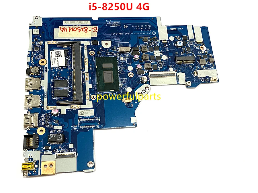 

EG521 NM-B451 motherboard for lenovo 320-15IKB 320-17IKB V320-17IKB with i5-8250u cpu + 4G ram 5B20P99234 100% working