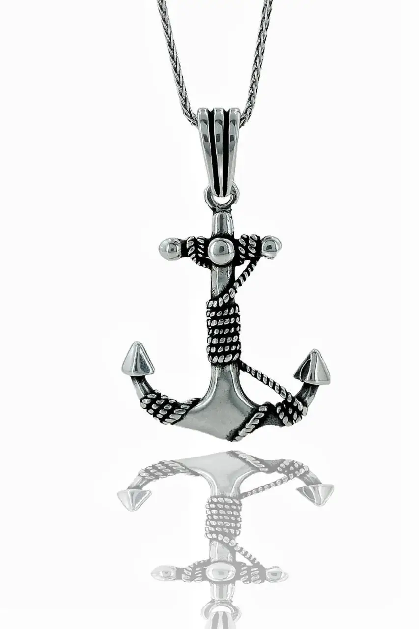 Sailor Ship Çıpası New Design 60 cm Chain 925 Silver Necklace 
Sailor Ship Çıpası New Design 60 cm Chain 925 Silver Necklace