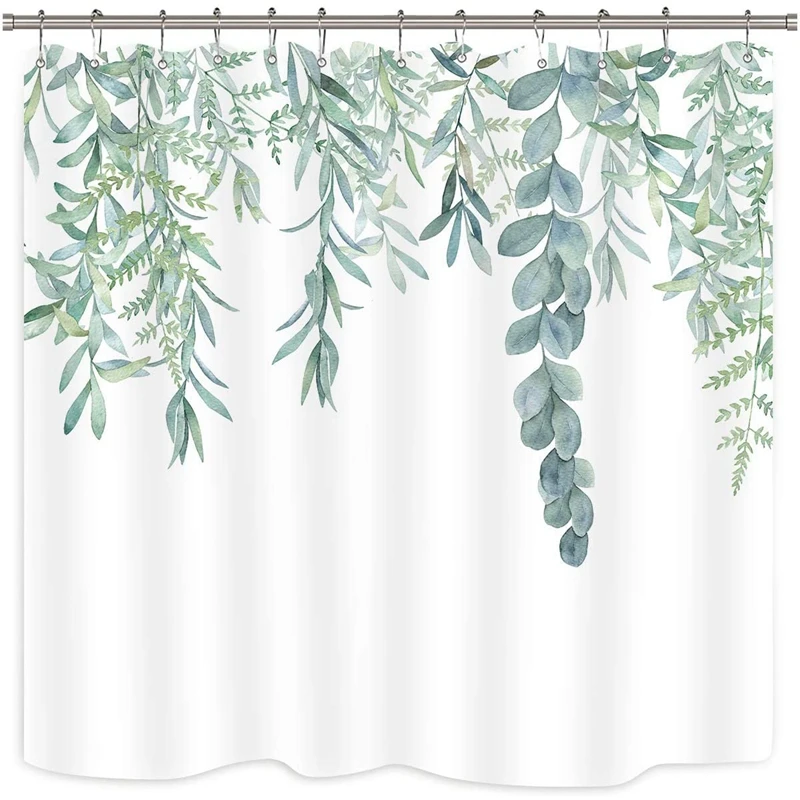Sage Green Leaves Shower Curtain 72Wx72h Inch Nature Plants Eucalyptus Organic Botanical Floral Bathroom Decor With Hook
Sage Green Leaves Shower Curtain 72Wx72h Inch Nature Plants Eucalyptus Organic Botanical Floral Bathroom Decor With Hook