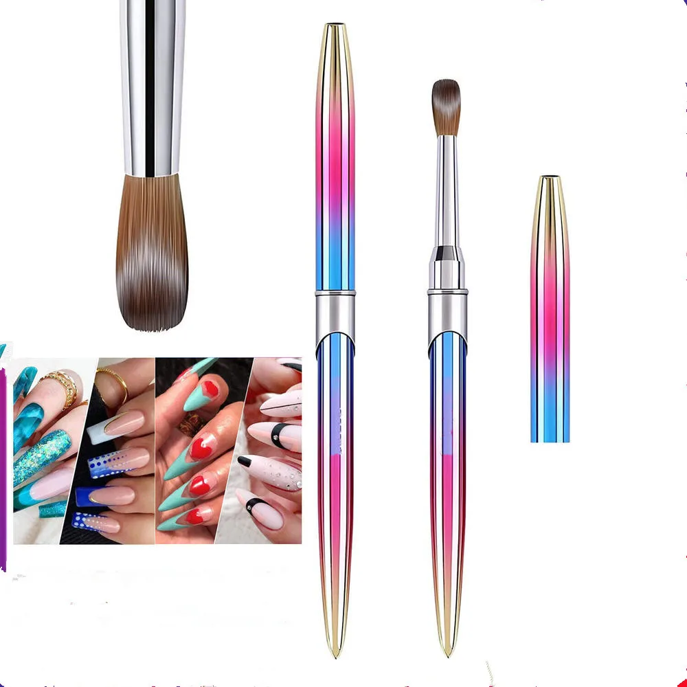 Rainbow Dual-ended Acrylic Gel Brush UV Gel Drawing Brushes with Cap Acrylic Rhinestone Handle Manicure Nail Art Tool Decoration
Rainbow Dual-ended Acrylic Gel Brush UV Gel Drawing Brushes with Cap Acrylic Rhinestone Handle Manicure Nail Art Tool Decoration
