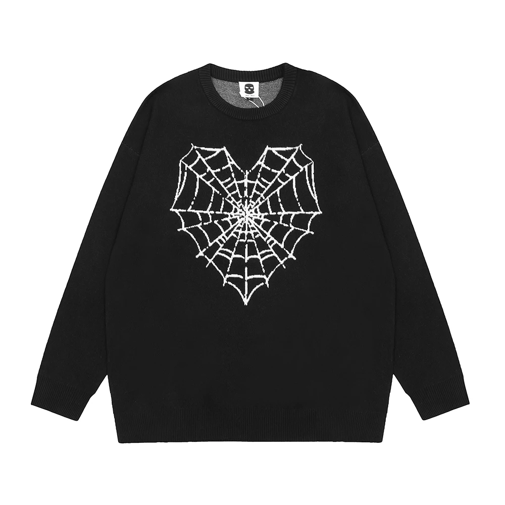 Женский и мужской винтажный свитер с круглым вырезом, черного цвета
Женский и мужской винтажный свитер с круглым вырезом, черного цвета