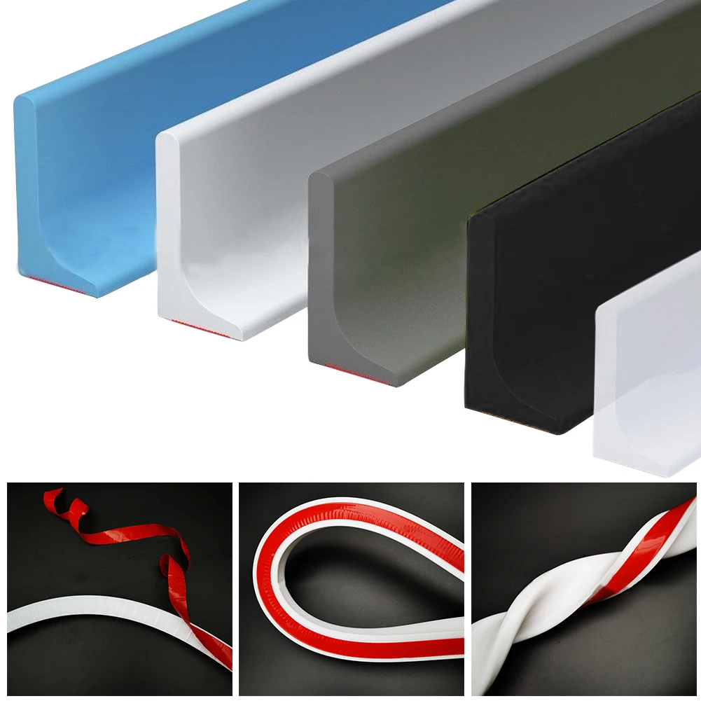 50-300cm Waterproof Strip Washing Table Bathroom Retention Water Barrier Strip Dry &Wet Separation Silicone Bendable Seal Strip
50-300cm Waterproof Strip Washing Table Bathroom Retention Water Barrier Strip Dry &Wet Separation Silicone Bendable Seal Strip