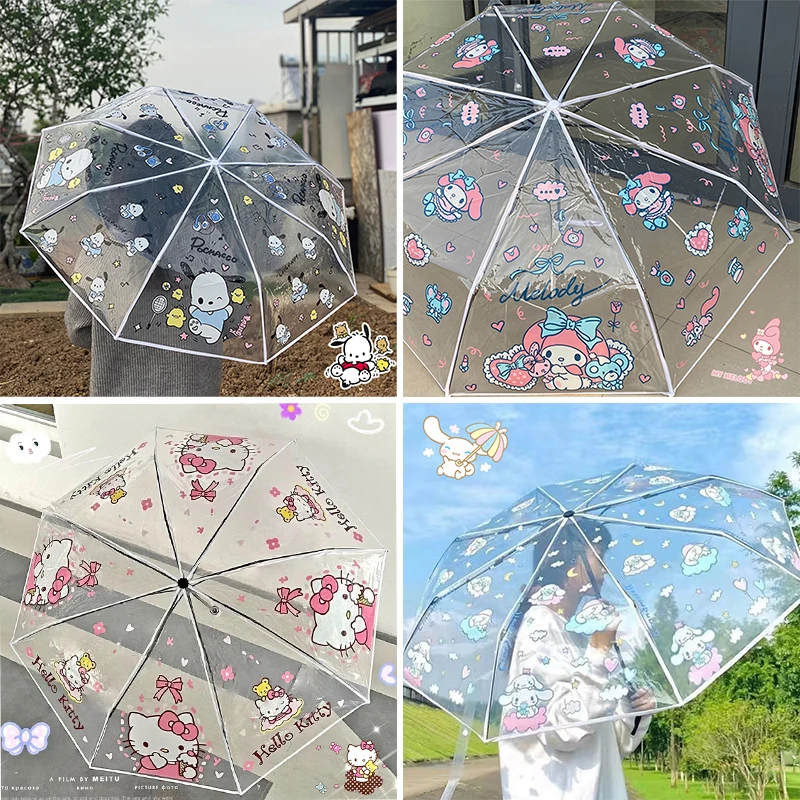 Sanrio Hello Kitty Pachacco Transparent Umbrella Cute High Value Folding Rainproof Resistant Portable Photo Artifact for Outdoor
Sanrio Hello Kitty Pachacco Transparent Umbrella Cute High Value Folding Rainproof Resistant Portable Photo Artifact for Outdoor