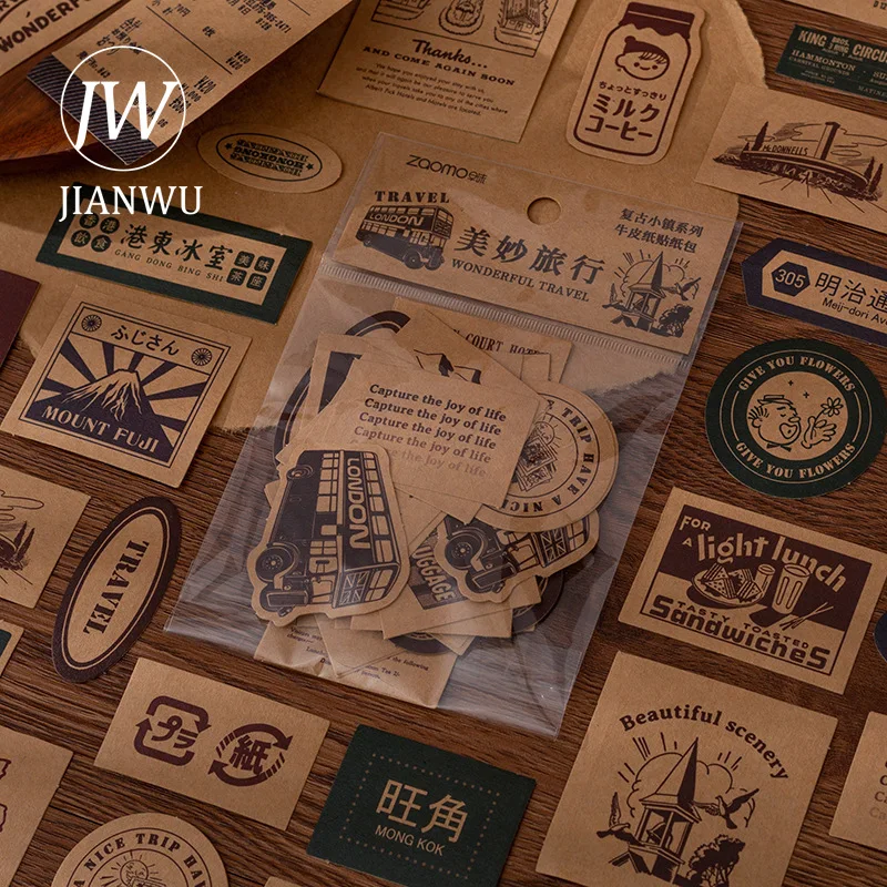 JIANWU 30 Pcs Vintage Kraft Paper Sticker Pack DIY Scrapbooking Hand Account Decorative Material Diary Sticker Kawaii Stationery
JIANWU 30 Pcs Vintage Kraft Paper Sticker Pack DIY Scrapbooking Hand Account Decorative Material Diary Sticker Kawaii Stationery