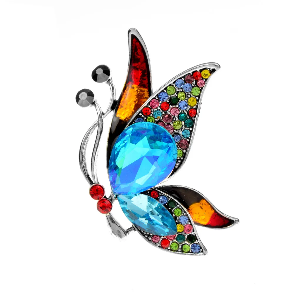 Crystal retro butterfly brooch, fashionable multicolor insect pin, female accessories
Crystal retro butterfly brooch, fashionable multicolor insect pin, female accessories