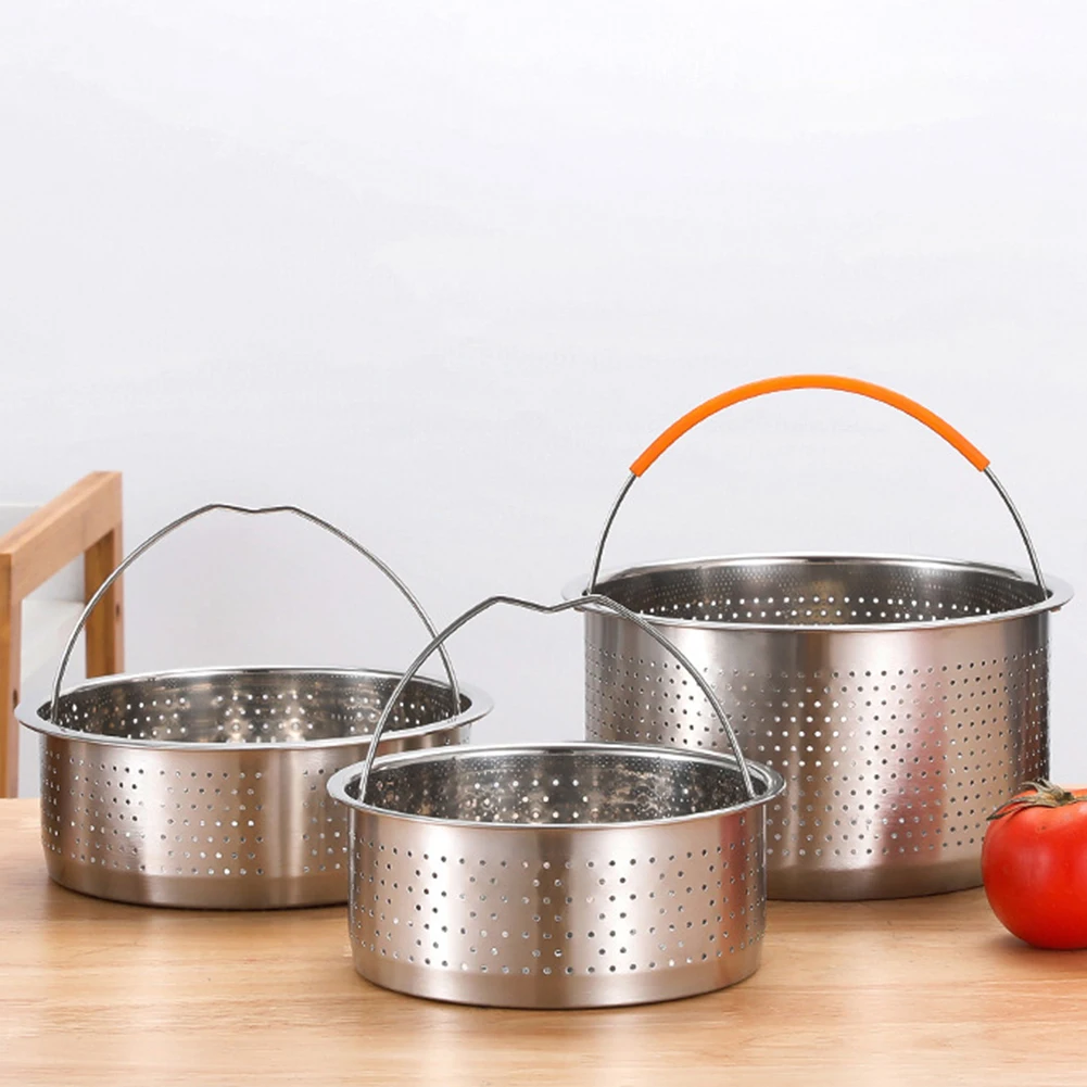 Stainless Steel Kitchen Steamer Insert Steamer Pot Pressure Cooker Anti-scald Steamer Basket Fruit Cleaning Basket
Stainless Steel Kitchen Steamer Insert Steamer Pot Pressure Cooker Anti-scald Steamer Basket Fruit Cleaning Basket