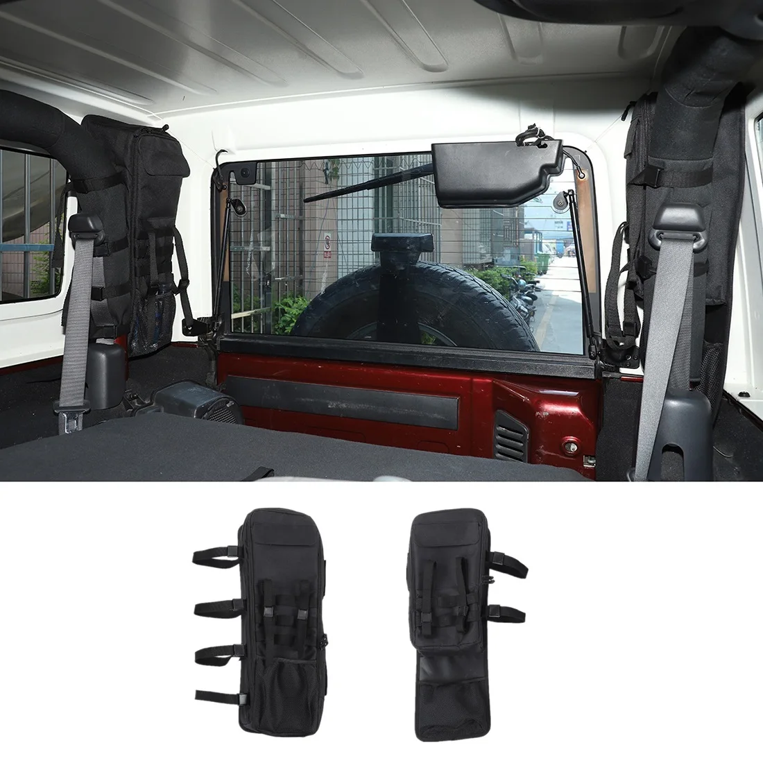 Roll Bar Storage Bag Cargo Cage with Multi-Pockets Trunk Organizers for Jeep Wrangler JK 2007-2017 2 Doors Accessories
Roll Bar Storage Bag Cargo Cage with Multi-Pockets Trunk Organizers for Jeep Wrangler JK 2007-2017 2 Doors Accessories