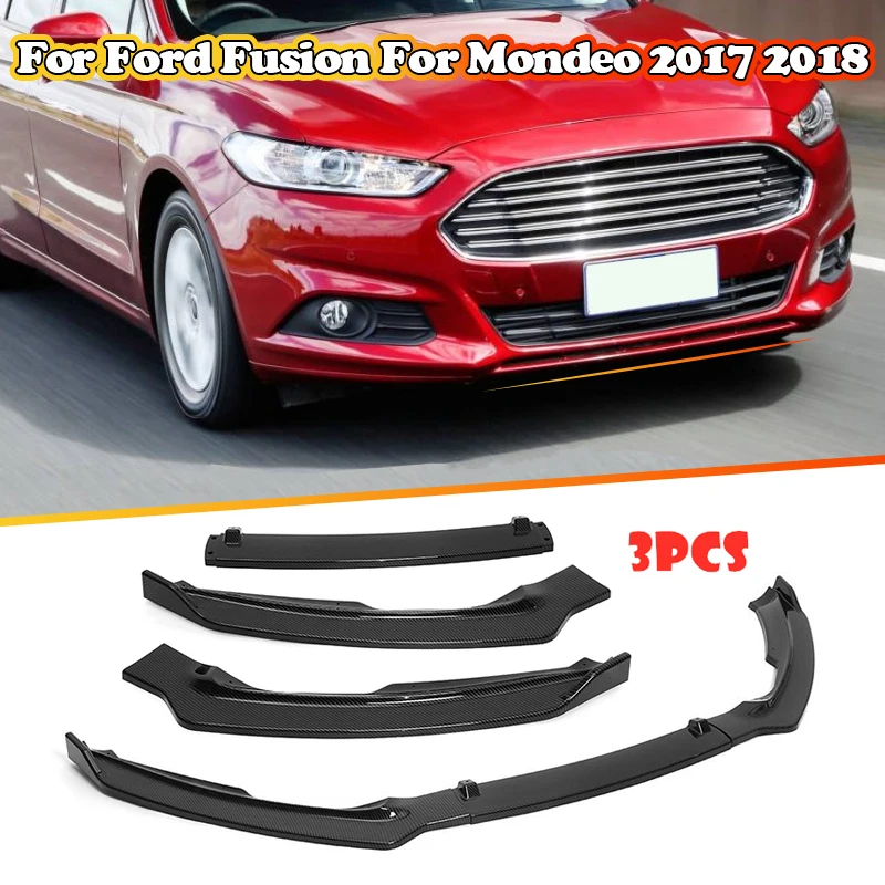 3pcs Car Front Bumper Lip Cover Trim Body Kit Spoiler Diffuser Splitter Guard Protection For Ford Fusion For Mondeo 2017 2018 
3pcs Car Front Bumper Lip Cover Trim Body Kit Spoiler Diffuser Splitter Guard Protection For Ford Fusion For Mondeo 2017 2018