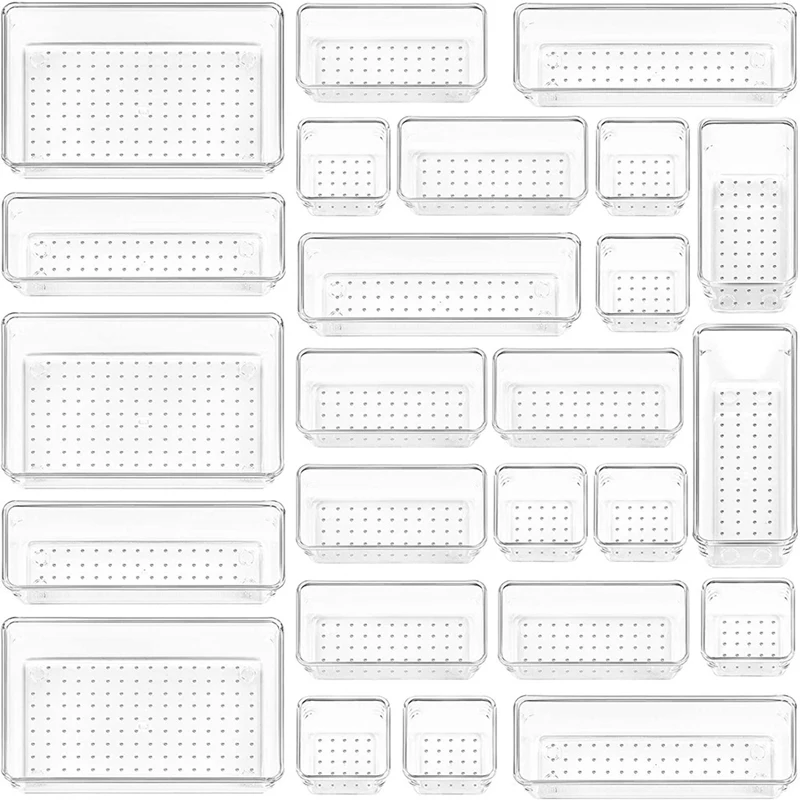 SEWS-25 Pack Desk Drawer Organiser, Fridge Organisers With 4 Size Makeup Organiser Storage Drawers,For Kitchen, Bedroom
SEWS-25 Pack Desk Drawer Organiser, Fridge Organisers With 4 Size Makeup Organiser Storage Drawers,For Kitchen, Bedroom