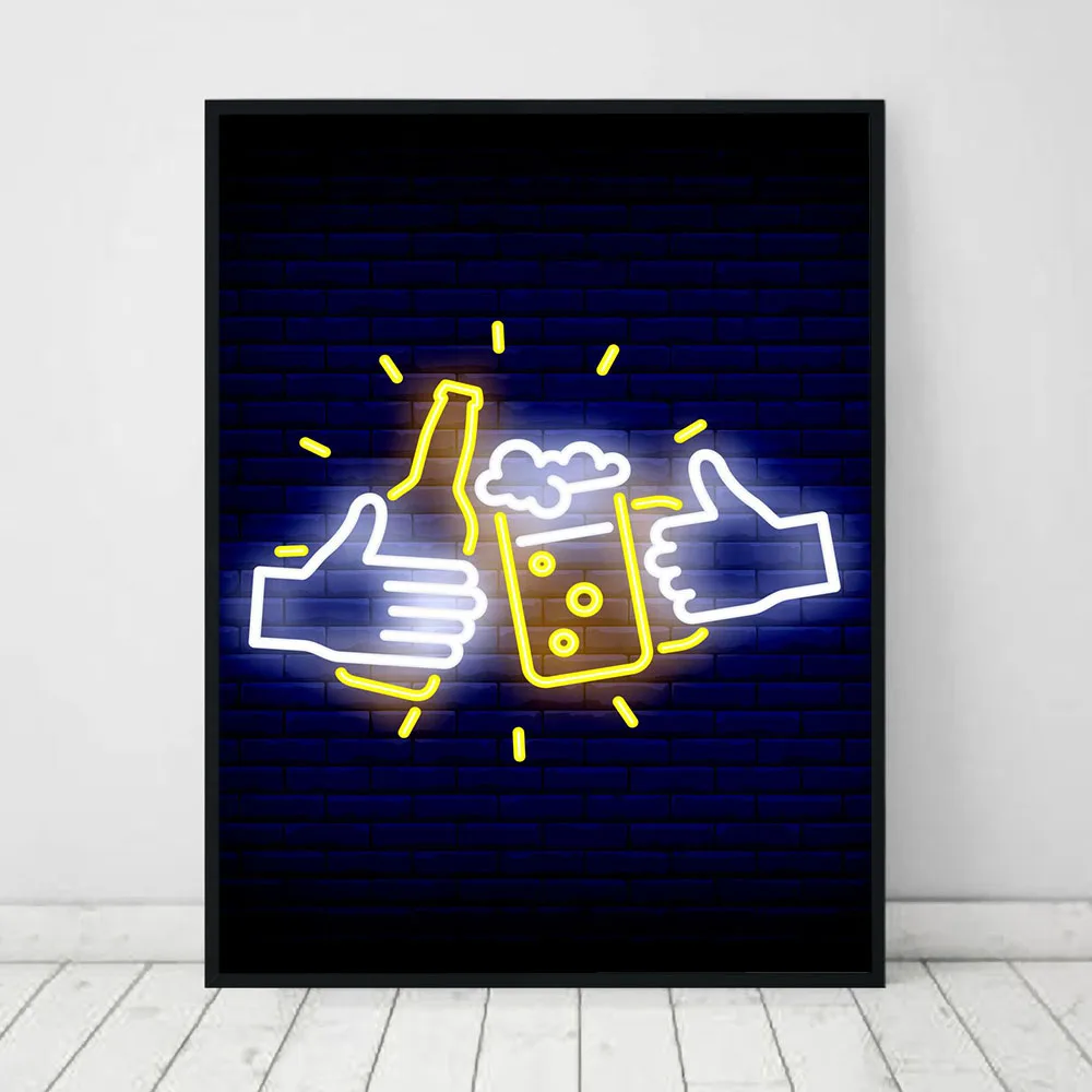 Oil Painting Retro Poster Vinatge Neon Beer Canvas Painting Abstract Art Print Beer Bar Wall Picture For Living Room Home Decor
Oil Painting Retro Poster Vinatge Neon Beer Canvas Painting Abstract Art Print Beer Bar Wall Picture For Living Room Home Decor