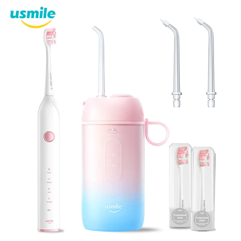 usmile Y4S C1 Combo 45° Bass Method Sonic Electric Toothbrush Rechargeable Waterproof Tooth Brush Portable Dental Oral Irrigator 
usmile Y4S C1 Combo 45° Bass Method Sonic Electric Toothbrush Rechargeable Waterproof Tooth Brush Portable Dental Oral Irrigator