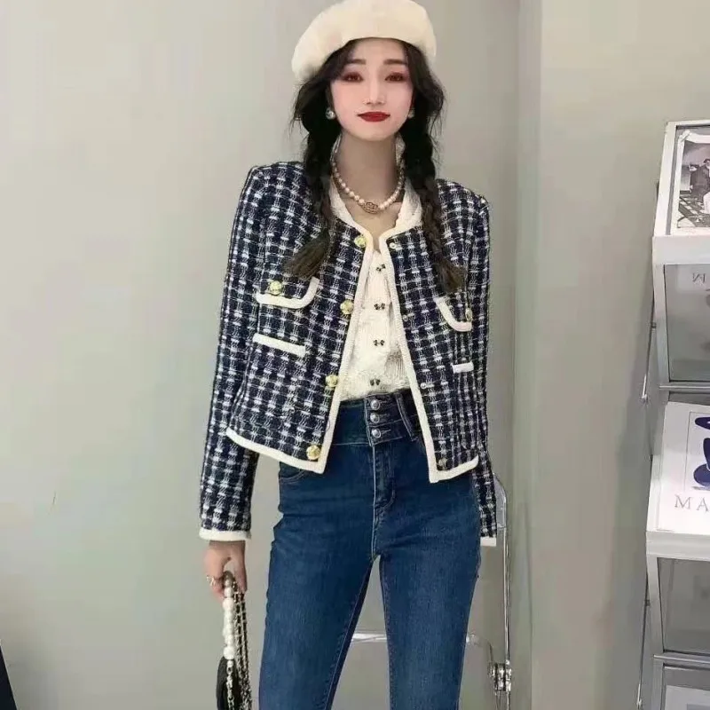 Женское однобортное твидовое пальто с кружевом и круглым вырезом, Осень-зима 2022
Женское однобортное твидовое пальто с кружевом и круглым вырезом, Осень-зима 2022